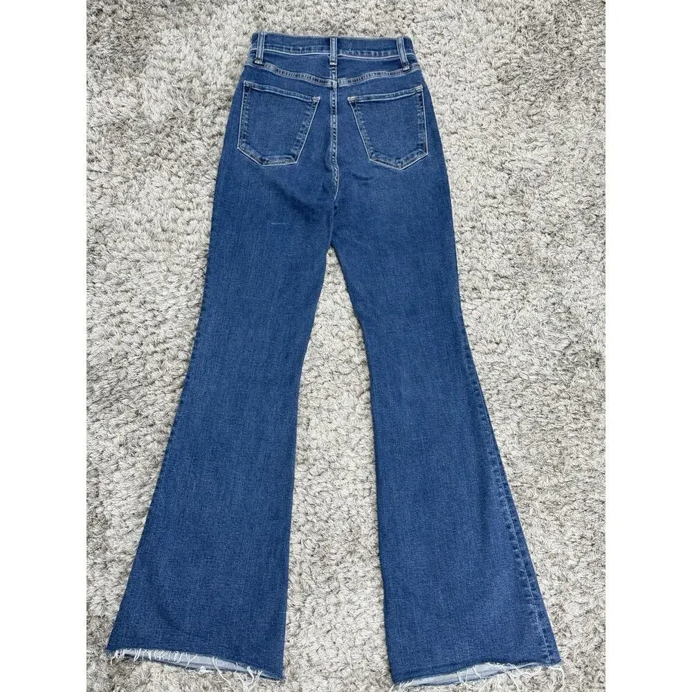 Abercrombie & Fitch The Flare Jeans Women’s Size 0/25 Blue Denim Boho High Rise